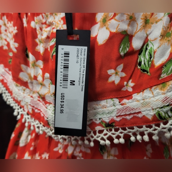 Cotton On Red Floral Dress - Picture 4 of 4